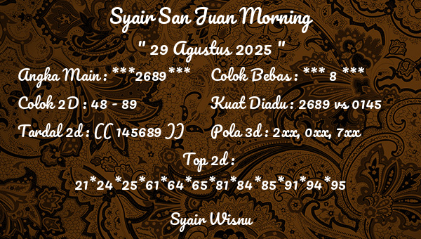 Syair Wisnu - Syair San Juan Morning