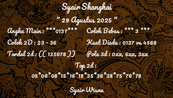 Syair Wisnu - Syair Shanghai