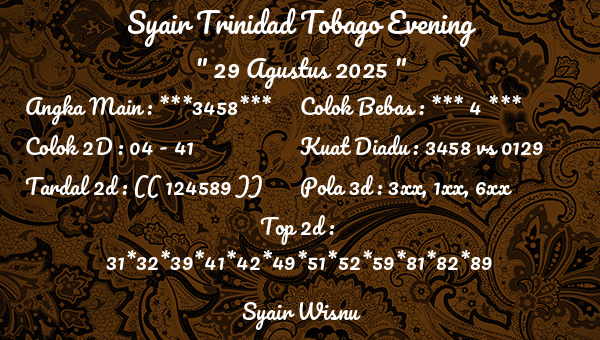 Syair Wisnu - Syair Trinidad Tobago Evening