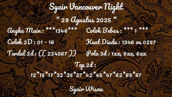 Syair Wisnu - Syair Vancouver Night