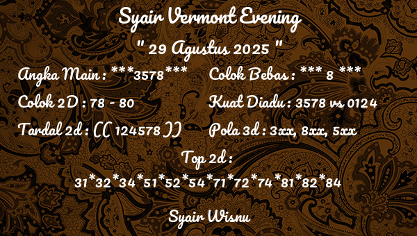 Syair Wisnu - Syair Vermont Evening