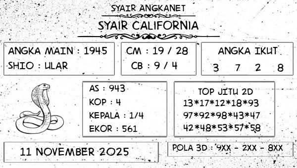 SYAIR ANGKANET - Syair California