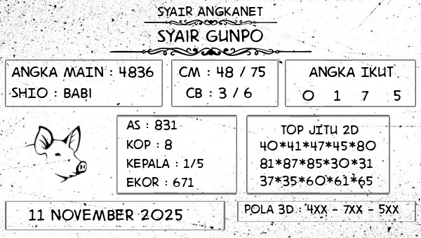 SYAIR ANGKANET - Syair Gunpo