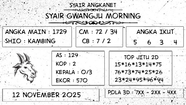 SYAIR ANGKANET - Syair Gwangju Morning