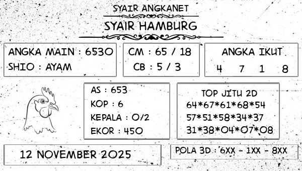 SYAIR ANGKANET - Syair Hamburg