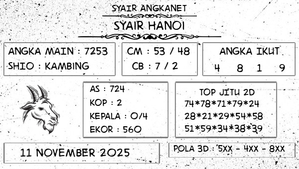 SYAIR ANGKANET - Syair Hanoi