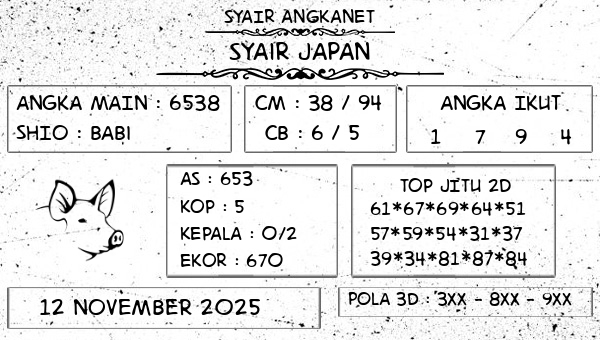 SYAIR ANGKANET - Syair Japan