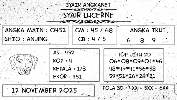 SYAIR ANGKANET - Syair Lucerne