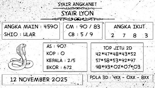 SYAIR ANGKANET - Syair Lyon