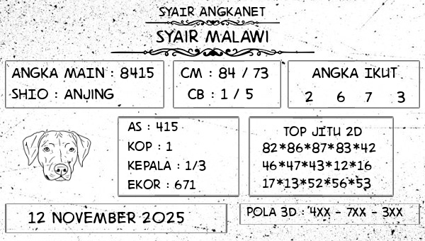 SYAIR ANGKANET - Syair Malawi