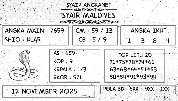 SYAIR ANGKANET - Syair Maldives