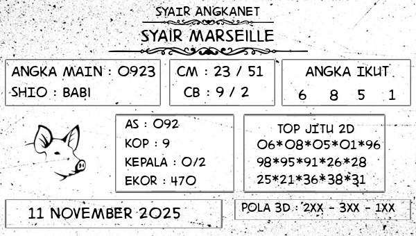 SYAIR ANGKANET - Syair Marseille