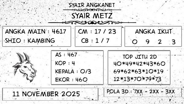 SYAIR ANGKANET - Syair Metz