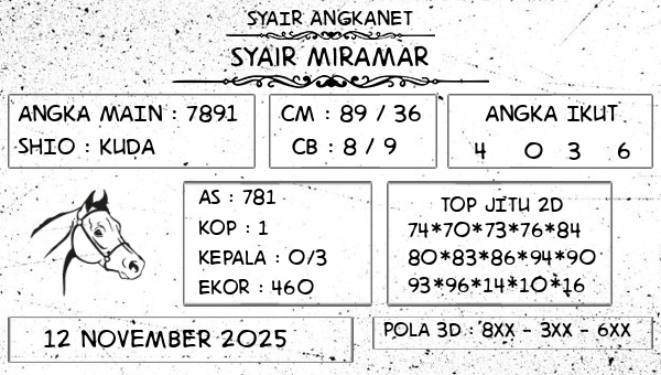 SYAIR ANGKANET - Syair Miramar