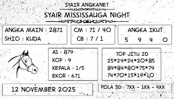 SYAIR ANGKANET - Syair Mississauga Night