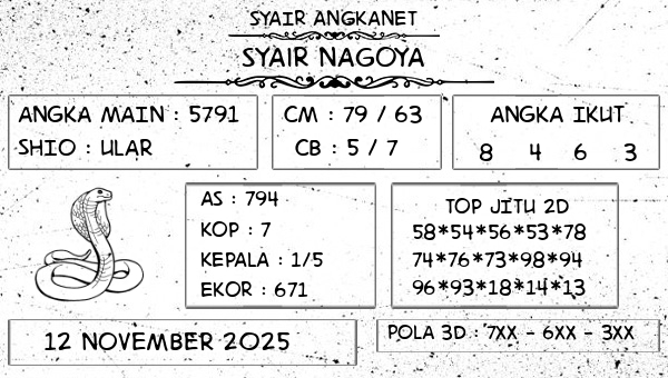 SYAIR ANGKANET - Syair Nagoya