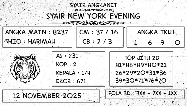 SYAIR ANGKANET - Syair New York Evening