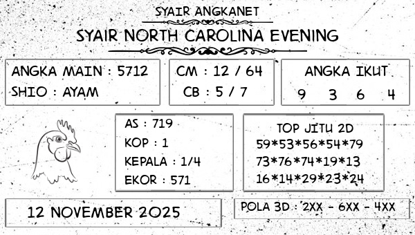 SYAIR ANGKANET - Syair North Carolina Evening