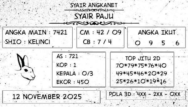 SYAIR ANGKANET - Syair Paju