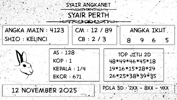 SYAIR ANGKANET - Syair Perth