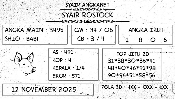 SYAIR ANGKANET - Syair Rostock