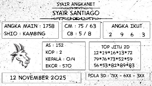 SYAIR ANGKANET - Syair Santiago
