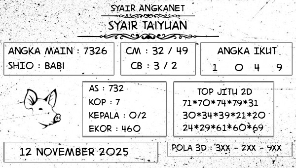 SYAIR ANGKANET - Syair Taiyuan