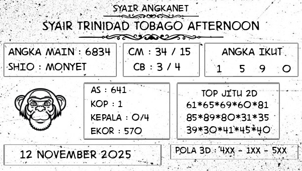 SYAIR ANGKANET - Syair Trinidad Tobago Afternoon