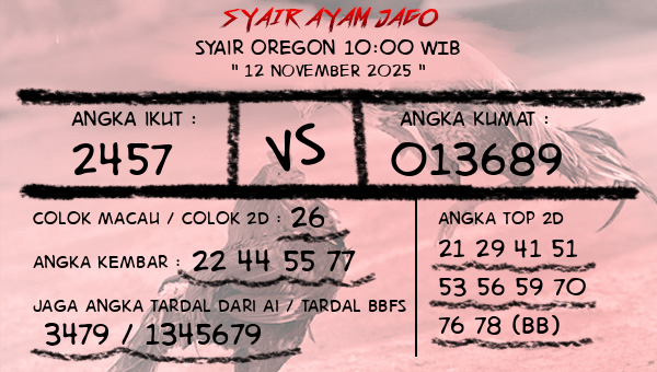  - Syair Oregon 10:00 WIB