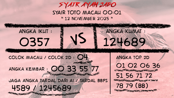 - Syair Toto Macau 00:01