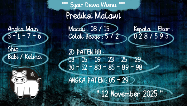 Syair Dewa Wisnu - Prediksi Malawi