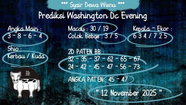 Syair Dewa Wisnu - Prediksi Washington Dc Evening
