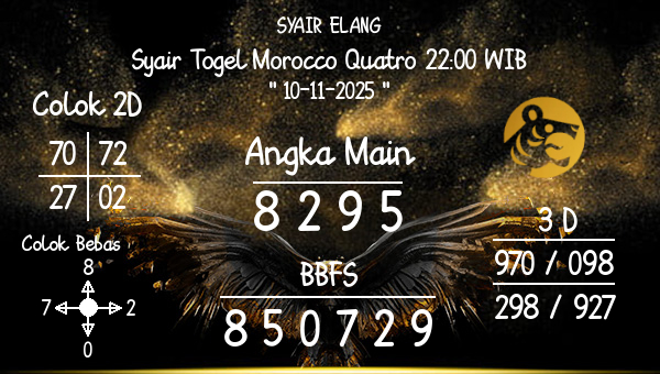 SYAIR ELANG - Syair Togel Morocco Quatro 22:00 WIB
