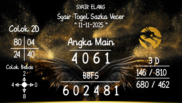 SYAIR ELANG - Syair Togel Sazka Vecer