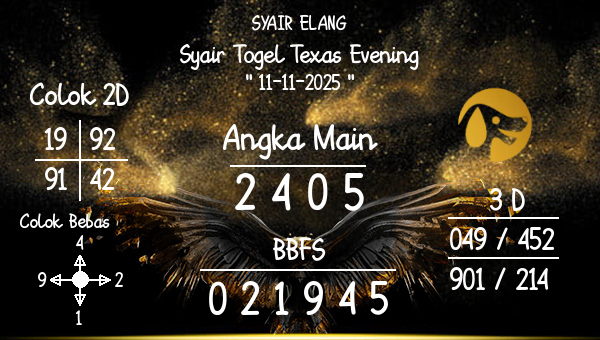 SYAIR ELANG - Syair Togel Texas Evening
