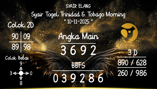 SYAIR ELANG - Syair Togel Trinidad & Tobago Morning