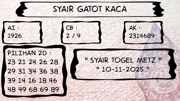 Syair Gatot Kaca - Syair Togel Metz