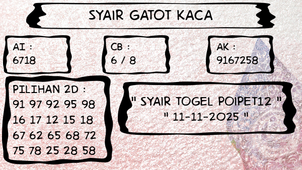 Syair Gatot Kaca - Syair Togel Poipet12