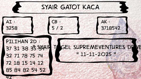 Syair Gatot Kaca - Syair Togel Supremeventures Drivetime