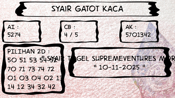 Syair Gatot Kaca - Syair Togel Supremeventures Morning