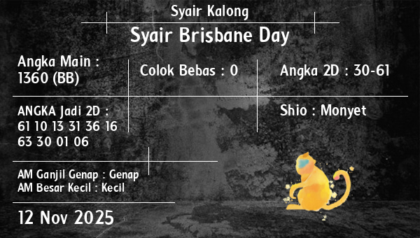 Syair Kalong - Syair Brisbane Day
