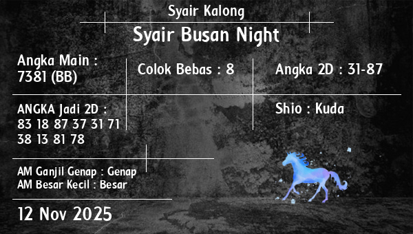 Syair Kalong - Syair Busan Night