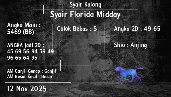 Syair Kalong - Syair Florida Midday