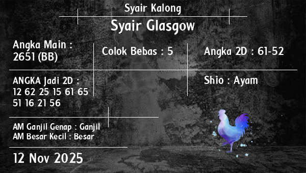 Syair Kalong - Syair Glasgow