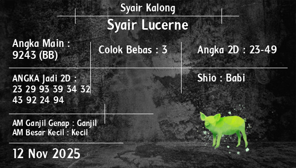 Syair Kalong - Syair Lucerne