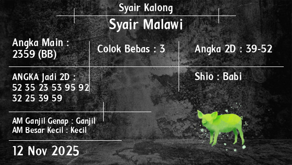Syair Kalong - Syair Malawi