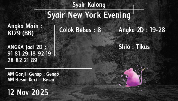 Syair Kalong - Syair New York Evening