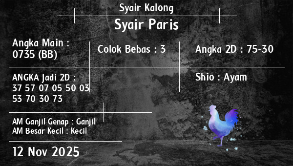 Syair Kalong - Syair Paris