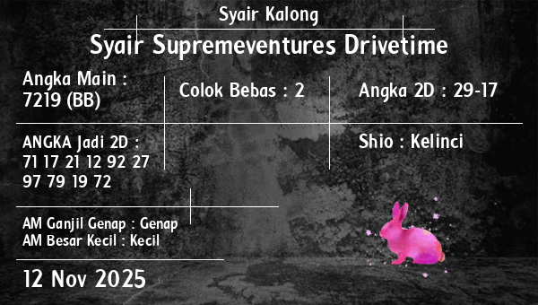 Syair Kalong - Syair Supremeventures Drivetime