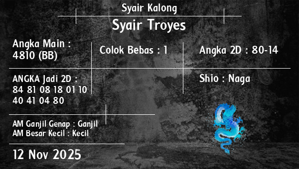 Syair Kalong - Syair Troyes